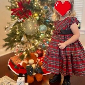 Cherokee Red Plaid Dress with Black Accents